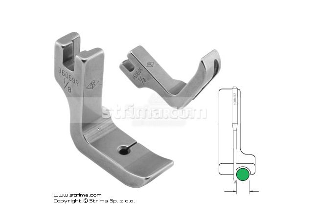 Pätka na všívanie kedru pre šijacie stroje, pravá 3.2mm P69R1/8 [36069R 1/8]